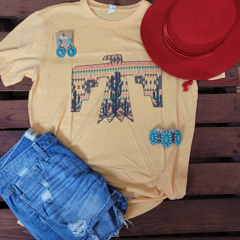 Western Aztec Free Bird Vintage Tee NWOT